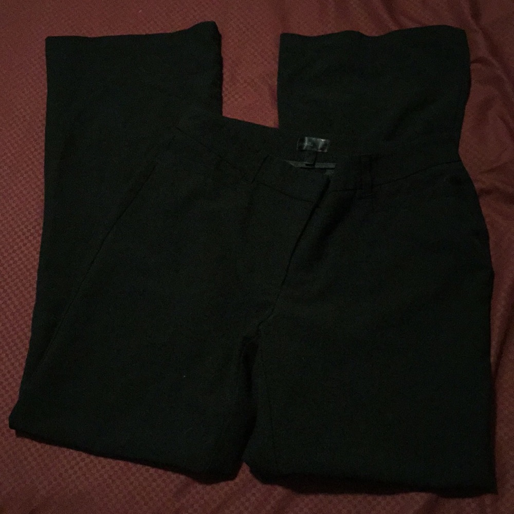 Black, wide leg dress pants